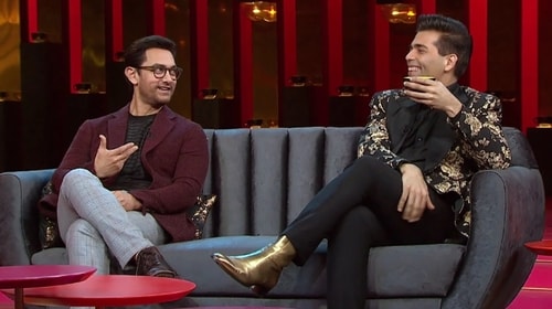 Aamir Khan and Karan Johar on an episode of Koffee With Karan Aamir Khan and Karan Johar on an episode of Koffee With Karan