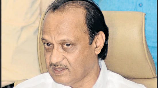 Ajit Pawar (in pic) on Tuesday alleged that he was ‘betrayed’ by his former close colleague and then home minister, the late RR Patil, who initiated an open inquiry against him in the multi-crore irrigation scam. (HT)