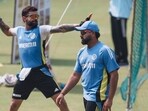 Mumbai: India's Rohit Sharma and Virat Kohli during a practice session ahead of the third Test cricket match against New Zealand Mumbai: India's Rohit Sharma and Virat Kohli during a practice session ahead of the third Test cricket match against New Zealand