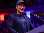 NEW YORK, NEW YORK - OCTOBER 27: Elon Musk�speaks during a campaign rally for Republican presidential nominee, former U.S. President Donald Trump at Madison Square Garden on October 27, 2024 in New York City. Trump closed out his weekend of campaigning in New York City with a guest list of speakers that includes his running mate Republican Vice Presidential nominee, U.S. Sen. J.D. Vance (R-OH), Tesla CEO Elon Musk, UFC CEO Dana White, and House Speaker Mike Johnson, among others, nine days before Election Day.   Anna Moneymaker/Getty Images/AFP (Photo by Anna Moneymaker / GETTY IMAGES NORTH AMERICA / Getty Images via AFP)