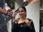 Vidya Balan rocked a contemporary gothic glam look for Bhool Bhulaiyaa 3 promotions.