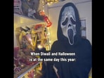 Users shared memes showing ghosts performing pooja as Halloween and Diwali fall on the same day this year. 