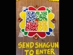 QR code rangoli shared by Google India on Instagram. QR code rangoli shared by Google India on Instagram.