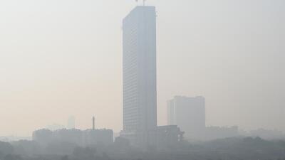 A hazy view of Noida skyline on Wednesday morning. The air quality index (AQI) in Noida on Wednesday was 230, in the ‘poor’ category, according to CPCB data. (Sunil Ghosh/HT Photo) A hazy view of Noida skyline on Wednesday morning. The air quality index (AQI) in Noida on Wednesday was 230, in the ‘poor’ category, according to CPCB data. (Sunil Ghosh/HT Photo)