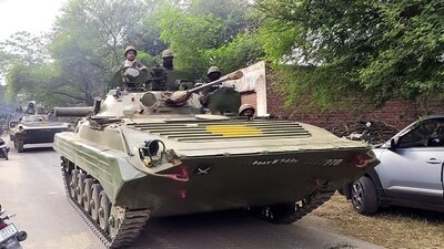 BMP-II, Infantry Combat Vehicle APC 'Sarath' deployed during a search and cordon operation following an attack on army convoy by terrorists in Akhnoor. BMP-II, Infantry Combat Vehicle APC 'Sarath' deployed during a search and cordon operation following an attack on army convoy by terrorists in Akhnoor.