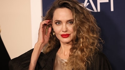 Angelina Jolie attends the premiere of her film Maria at the TCL Chinese Theatres in Hollywood on October 26. (Photo by ETIENNE LAURENT / AFP) (AFP)
