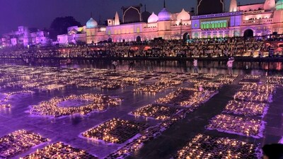 Preparations for the eighth edition of Deepotsav in Ayodhya are in their final stages with plans afoot to illuminate the city with 28 lakh earthen lamps on October 30, officials said Tuesday. (HT_PRINT) Preparations for the eighth edition of Deepotsav in Ayodhya are in their final stages with plans afoot to illuminate the city with 28 lakh earthen lamps on October 30, officials said Tuesday. (HT_PRINT)