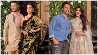 Natasa Stankovic, Jacqueline Fernandez, and Varun Dhawan at Anshul Garg's Diwali bash. Natasa Stankovic, Jacqueline Fernandez, and Varun Dhawan at Anshul Garg's Diwali bash.