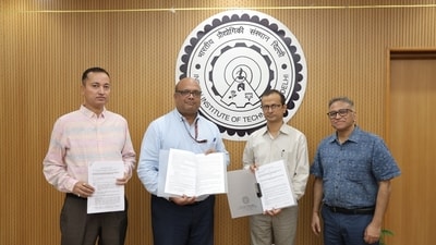 In the picture (Left to Right): Sanjiv Kumar, Registrar, CRIS, GVL Satya Kumar, Managing Director, CRIS, Prof. Preeti Ranjan Panda, Dean Corporate Relations, and Prof. Naresh Bhatnagar, Dean Research and Development. In the picture (Left to Right): Sanjiv Kumar, Registrar, CRIS, GVL Satya Kumar, Managing Director, CRIS, Prof. Preeti Ranjan Panda, Dean Corporate Relations, and Prof. Naresh Bhatnagar, Dean Research and Development.