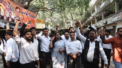 Lawyers said their strike will continue until their demands are met. The courts are currently closed for Diwali break till November 3. (Sakib Ali/HT Photo) Lawyers said their strike will continue until their demands are met. The courts are currently closed for Diwali break till November 3. (Sakib Ali/HT Photo)