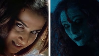 Vidya Balan and Tabu as Manjulika in Bhool Bhulaiyaa 1 and 2 Vidya Balan and Tabu as Manjulika in Bhool Bhulaiyaa 1 and 2