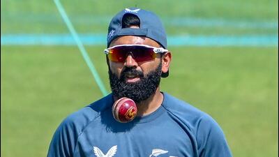 New Zealand’s Ajaz Patel is hopeful for a good show in Mumbai Test. (AFP) New Zealand’s Ajaz Patel is hopeful for a good show in Mumbai Test. (AFP)