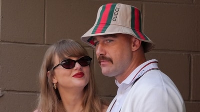 Travis Kelce opens up about relationship with Taylor Swift months after fake ‘breakup plan’ surfaced (Photo by TIMOTHY A. CLARY / AFP) (AFP) Travis Kelce opens up about relationship with Taylor Swift months after fake ‘breakup plan’ surfaced (Photo by TIMOTHY A. CLARY / AFP) (AFP)