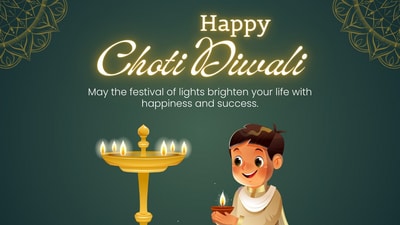 May the festival of lights illuminate your life with health, wealth, and success. This Choti Diwali, may you find happiness in all that you do. Wishing you a memorable celebration! May the festival of lights illuminate your life with health, wealth, and success. This Choti Diwali, may you find happiness in all that you do. Wishing you a memorable celebration!