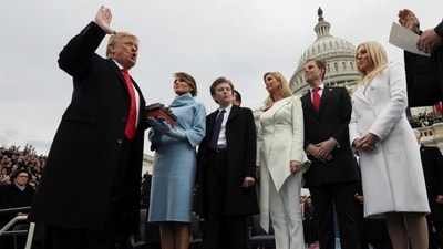 Giving a girl advice to his brother, Eric dubbed Barron as “the most watched person” and the most wanted “bachelor in the world right now.” (REUTERS) Giving a girl advice to his brother, Eric dubbed Barron as “the most watched person” and the most wanted “bachelor in the world right now.” (REUTERS)