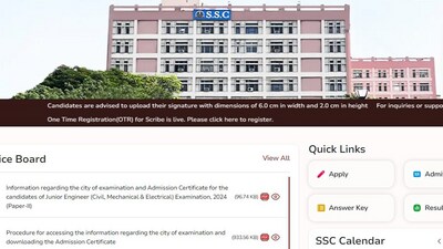 SSC JE admit card for paper 2 today at ssc.gov.in (Official website/screenshot) SSC JE admit card for paper 2 today at ssc.gov.in (Official website/screenshot)