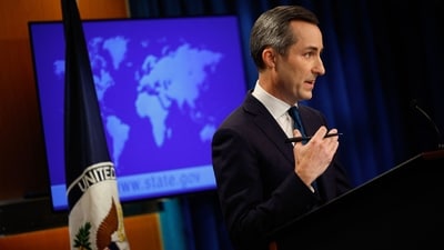 State department spokesperson Matthew Miller speaks. ( Kevin Dietsch/Getty Images/AFP) State department spokesperson Matthew Miller speaks. ( Kevin Dietsch/Getty Images/AFP)
