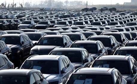 File photo: New cars, among them new China-built electric vehicles of the company BYD, are seen parked in the port of Zeebrugge, Belgium. (REUTERS)