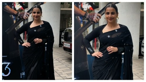 Vidya Balan shone like a dark, haunting muse in this black ensemble. (PC: Ashutosh Rai) Vidya Balan shone like a dark, haunting muse in this black ensemble. (PC: Ashutosh Rai)