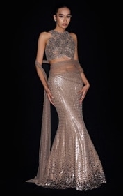 A model in a mermaid cut lehenga set perfect for Diwali (Photo: Instagram) A model in a mermaid cut lehenga set perfect for Diwali (Photo: Instagram)