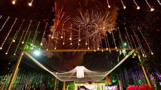 A view of Shivaji Park decorated with lights ahead of the Diwali festival, at Dadar in Mumbai, India on Monday (Picture for representative purpose only). (ANI)
