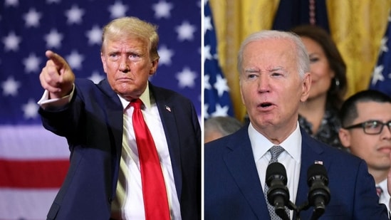 Trump attacks Biden over ‘garbage’ remark (REUTERS/Tom Brenner, photo by Drew ANGERER / AFP)