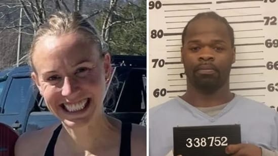 Slain Memphis teacher Eliza Fletcher's (L) family shares emotional note with killer Cleotha Abston (R) (Memphis Police Department, Tennessee Department of Corrections)