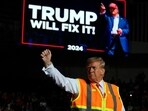 US Election 2024 live updates: Republican presidential nominee former President Donald Trump gestures after speaking at a campaign rally at Resch Center, Wednesday, Oct. 30, 2024, in Green Bay, Wisconsin.