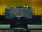 First secretary Sneha Dubey in United Nations General Assembly First secretary Sneha Dubey in United Nations General Assembly