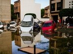 Flooded cars piled up are pictured in Valencia, Spain, Thursday, Oct. 31, 2024. (AP Photo/Manu Fernandez) Flooded cars piled up are pictured in Valencia, Spain, Thursday, Oct. 31, 2024. (AP Photo/Manu Fernandez)