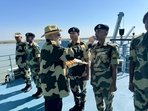 Prime Minister Narendra Modi celebrates Diwali with jawans in Kutch, Gujarat.
