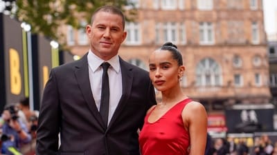 Channing Tatum and Zoe Kravitz pose for photographs at the Blink Twice premiere in London, Monday, Aug. 19, 2024. (Photo by Alberto Pezzali/Invision/AP) (Invision) Channing Tatum and Zoe Kravitz pose for photographs at the Blink Twice premiere in London, Monday, Aug. 19, 2024. (Photo by Alberto Pezzali/Invision/AP) (Invision)