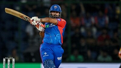 Delhi Capitals' captain Rishabh Pant plays a shot during the Indian Premier League (IPL) Twenty20 cricket match between Delhi Capitals and Sunrisers Hyderabad (AFP)