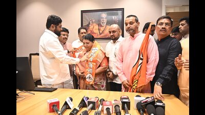 Jadhav was elected in the by-election from Kolhapur North constituency which took place in 2022 after the demise of her husband and sitting Congress legislator from there. (HT PHOTO) Jadhav was elected in the by-election from Kolhapur North constituency which took place in 2022 after the demise of her husband and sitting Congress legislator from there. (HT PHOTO)