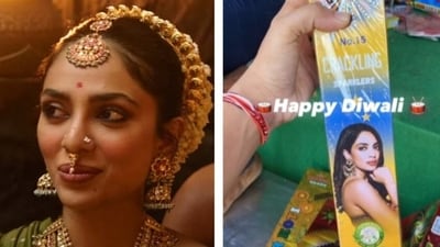 Sobhita Dhulipala shares picture of her phuljhadi to wish fans on Diwali Sobhita Dhulipala shares picture of her phuljhadi to wish fans on Diwali