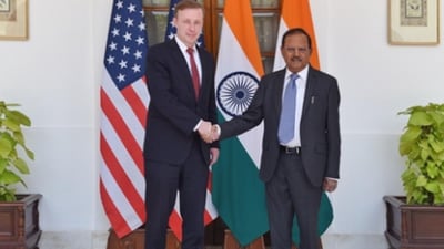 NSA Ajit Doval and his US counterpart Jake Sullivan (File Photo) NSA Ajit Doval and his US counterpart Jake Sullivan (File Photo)
