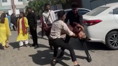 Pakistani students faced backlash after a viral video showed them performing a dangerous neck stunt. (Instagram/yourzaki2.0) Pakistani students faced backlash after a viral video showed them performing a dangerous neck stunt. (Instagram/yourzaki2.0)