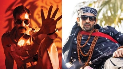 Ajay Devgn's Singham Again is clashing with Kartik Aaryan-starrer Bhool Bhulaiyaa 3 this Diwali Ajay Devgn's Singham Again is clashing with Kartik Aaryan-starrer Bhool Bhulaiyaa 3 this Diwali
