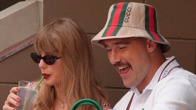 Fans go wild as Travis Kelce reacts to Taylor Swift's adorable throwback video (Photo by TIMOTHY A. CLARY / AFP) (AFP) Fans go wild as Travis Kelce reacts to Taylor Swift's adorable throwback video (Photo by TIMOTHY A. CLARY / AFP) (AFP)