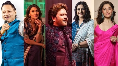 Kailash Kher, Aastha Gill, Javed Ali, Kavita Seth and Kanika Kapoor Kailash Kher, Aastha Gill, Javed Ali, Kavita Seth and Kanika Kapoor