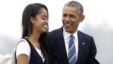President Barack Obama with his daughter Malia who graduated from the prominent Sidwell Friends School in Washington DC last Friday. (AP file photo) President Barack Obama with his daughter Malia who graduated from the prominent Sidwell Friends School in Washington DC last Friday. (AP file photo)