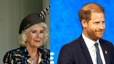 Prince Harry's visit may not lead to a meeting with King Charles due to Queen Camilla's concerns over stress during the King's cancer treatment. ((Photo by ANDY BUCHANAN / AFP), (Photo by Alex Kent / GETTY IMAGES NORTH AMERICA / Getty Images via AFP)) Prince Harry's visit may not lead to a meeting with King Charles due to Queen Camilla's concerns over stress during the King's cancer treatment. ((Photo by ANDY BUCHANAN / AFP), (Photo by Alex Kent / GETTY IMAGES NORTH AMERICA / Getty Images via AFP))