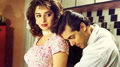 The song Dhik Tana from Sooraj Barjatya's Hum Aapke Hain Koun..! has a brief Diwali sequence. In the track, the family members get-together to celebrate the festival of lights as they rejoice over arrival of a baby. The song Dhik Tana from Sooraj Barjatya's Hum Aapke Hain Koun..! has a brief Diwali sequence. In the track, the family members get-together to celebrate the festival of lights as they rejoice over arrival of a baby. 