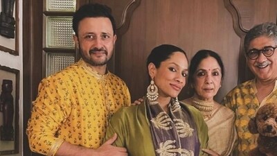 Masaba and Neena Gupta celebrate Diwali with their husbands Satyadeep Mishra and Vivek Mehra, Masaba and Neena Gupta celebrate Diwali with their husbands Satyadeep Mishra and Vivek Mehra,