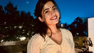 Rashmika Mandanna lit up lamps and wore a beautiful white suit for the festival. Rashmika Mandanna lit up lamps and wore a beautiful white suit for the festival.