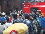 (Representative image) There were at least three serious fire incidents reported in the city, officials said. However, the exact number of deaths and injuries caused in fire and other mishaps during Diwali was not immediately known. (HT Archive)