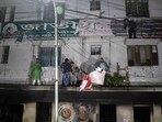 Unidentified assailants vandalize an office of Jatiya Party that supported the country's ousted leader Sheikh Hasina, in Dhaka, Bangladesh, Thursday, Oct. 31, 2024. Unidentified assailants vandalize an office of Jatiya Party that supported the country's ousted leader Sheikh Hasina, in Dhaka, Bangladesh, Thursday, Oct. 31, 2024.
