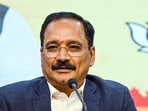 Delhi BJP president Virendra Sachdeva attacked AAP over worsening air quality (Raj K Raj/HT Photo) Delhi BJP president Virendra Sachdeva attacked AAP over worsening air quality (Raj K Raj/HT Photo)