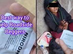 A doctor filmed himself handing a condom to a beggar. A doctor filmed himself handing a condom to a beggar.