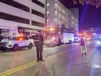 Police investigate the scene of two shootings that took place among crowds during Halloween celebrations early Friday, Nov. 1. 2024 in Orlando, Fla. (WFTV via AP) Police investigate the scene of two shootings that took place among crowds during Halloween celebrations early Friday, Nov. 1. 2024 in Orlando, Fla. (WFTV via AP)